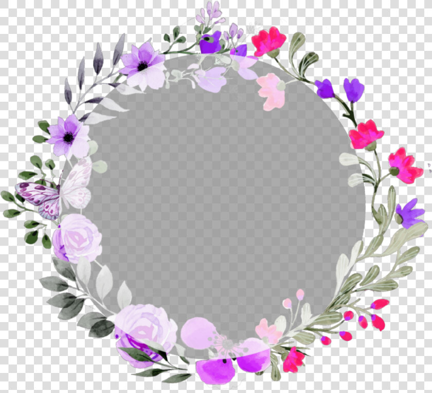  crown  flower  flowers  circle  ftestickers   Png Simple Flower Frame  Transparent PngTransparent PNG