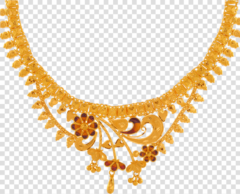 22kt Yellow Gold Necklace For Women   Gold Necklace With Price  HD Png DownloadTransparent PNG