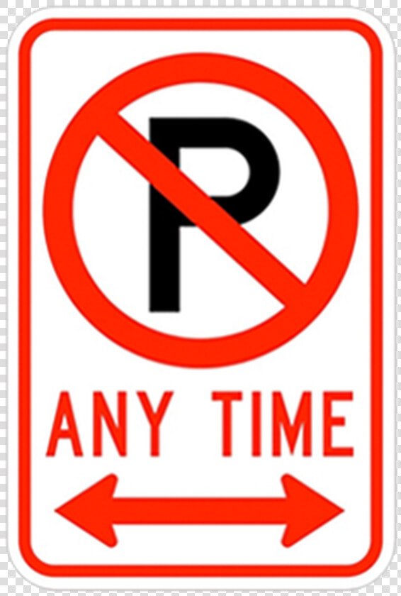 No Parking Anytime Symbol Double Arrow   No Parking Sign Street  HD Png DownloadTransparent PNG