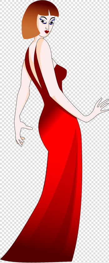 Woman In Red Dress Clip Arts   Red Dresses Clip Art  HD Png DownloadTransparent PNG