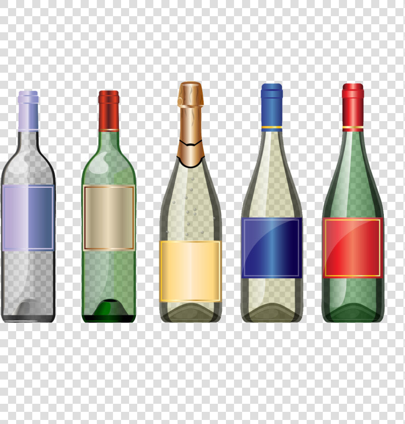 White Wine Bottle Glass   Glass Bottle Vector Png  Transparent PngTransparent PNG