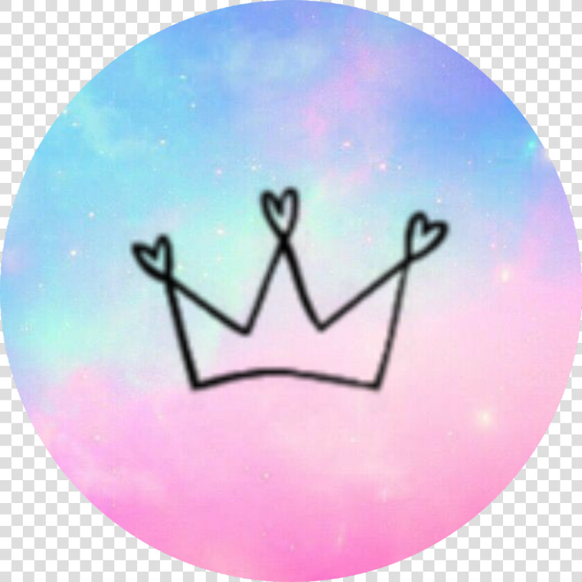 👑  galaxy  crown  circle  background  lineart  queen   Crown With Pastel Background  HD Png DownloadTransparent PNG