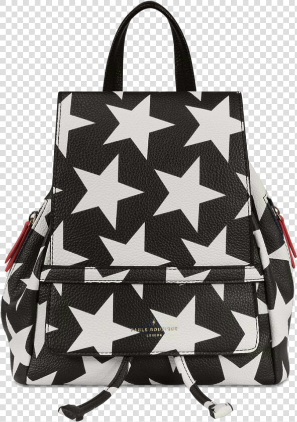 Pauls Boutique Charlie Backpack In Black With White   Zaino Pauls Boutique  HD Png DownloadTransparent PNG