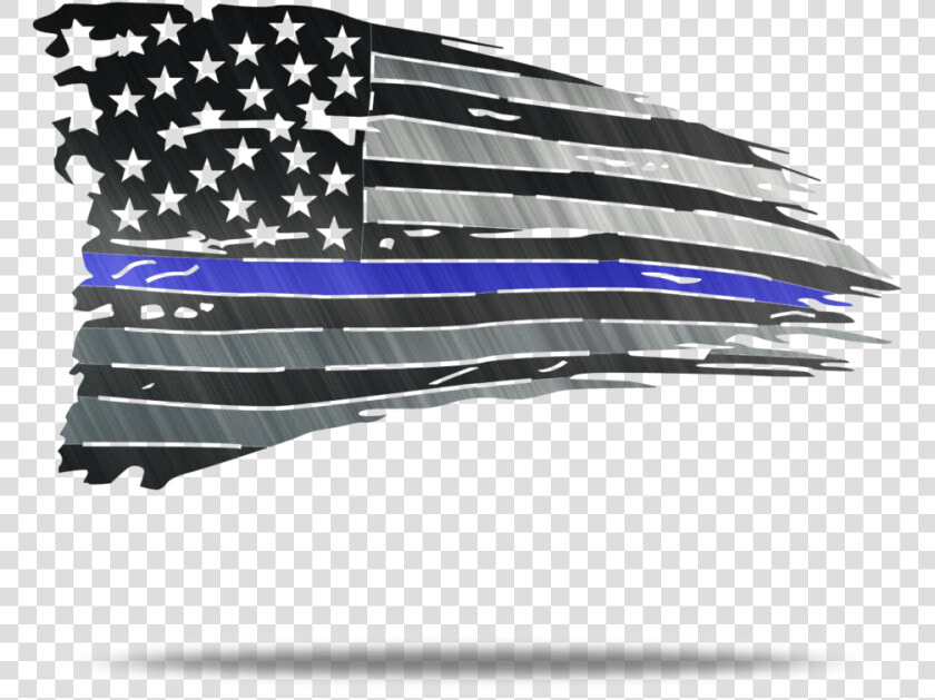 Distressed Thin Blue Line Leo Metal Wall Art Battle   Distressed Thin Blue Line Flag  HD Png DownloadTransparent PNG