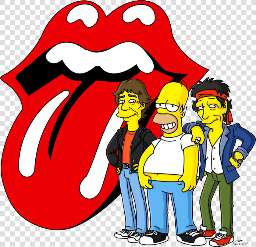 Homer Simpson Bart Simpson The Rolling Stones Musician   Simpsons The Rolling Stones  HD Png DownloadTransparent PNG