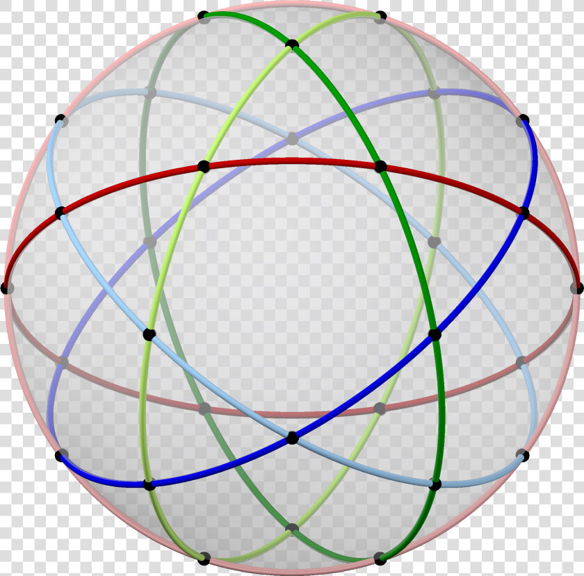 Spherical Icosidodecahedron With Colored Cicles  5 fold   Circle  HD Png DownloadTransparent PNG