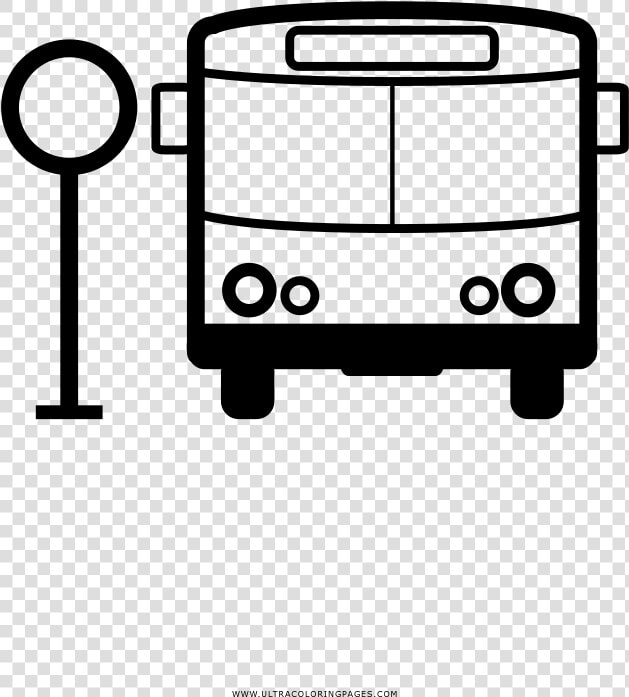 Bus Stop Coloring Page   Bus Stop For Coloring  HD Png DownloadTransparent PNG