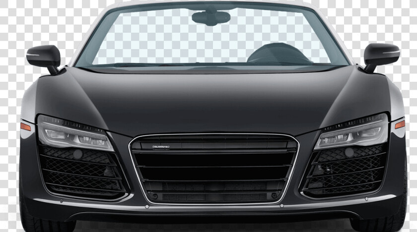 Lutzie Black Audi Car Front View   Front Of Audi R8  HD Png DownloadTransparent PNG