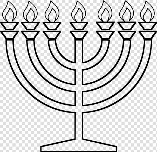 Menorah Hanukkah Clip Art   Clip Art Black And White Menorah  HD Png DownloadTransparent PNG