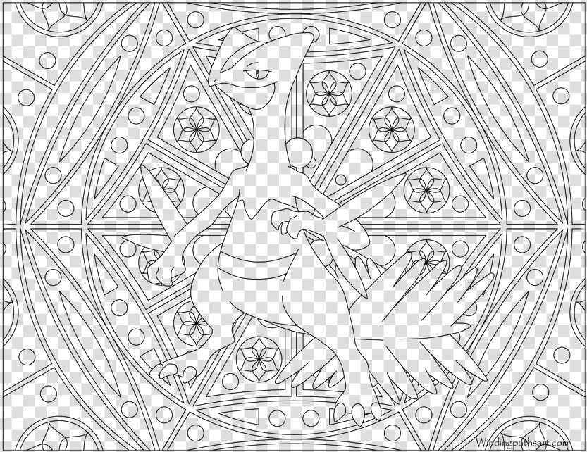 Sceptile Pokemon Coloring Page Pokemon Coloring   Pokemon Adult Coloring Pages  HD Png DownloadTransparent PNG