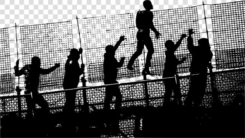 Africans Climbing Fence Into Europe Clip Arts   People Climbing Over Fence  HD Png DownloadTransparent PNG