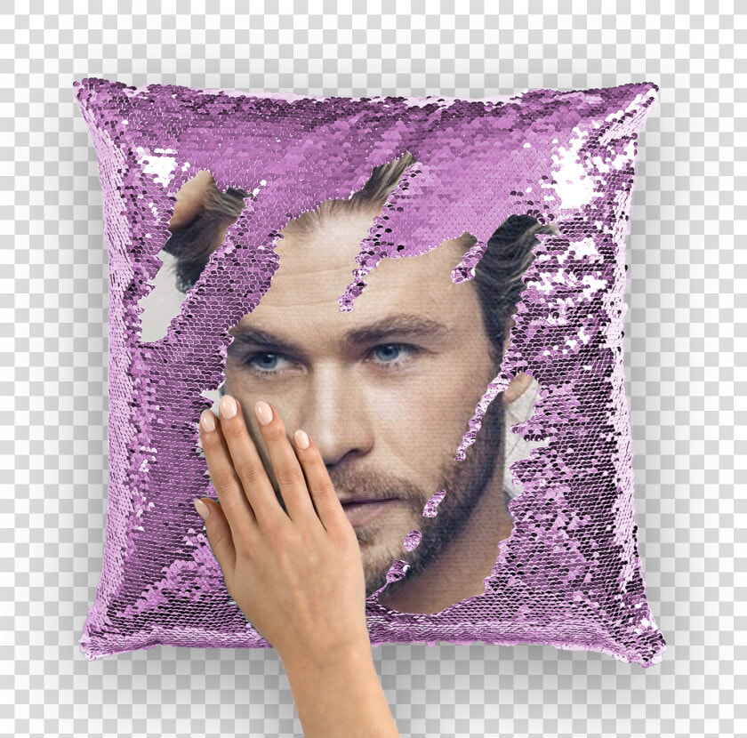 Chris Hemsworth ﻿sequin Cushion Cover Class   Cushion  HD Png DownloadTransparent PNG