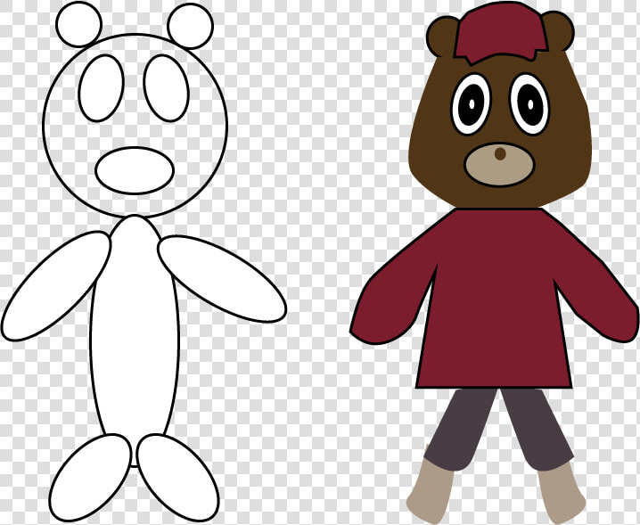 Both Bear Wireframes   Cartoon  HD Png DownloadTransparent PNG