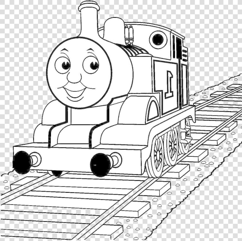 Thomas The Train Best Hd Silhouette Images Free Vector   Coloring Thomas Train Print  HD Png DownloadTransparent PNG