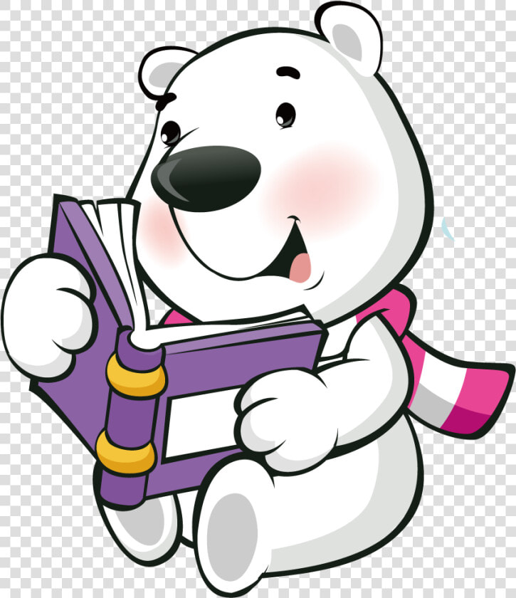 Clipart Reading Teddy Bear   Polar Bear Reading Clipart  HD Png DownloadTransparent PNG