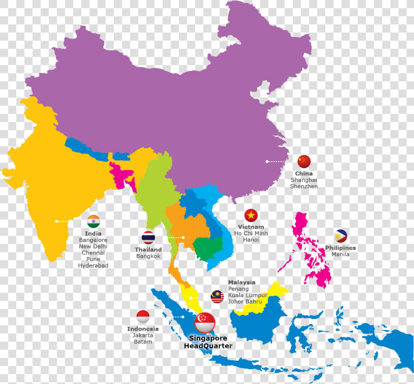 Creative Contact Form   South East Asia Region Map  HD Png DownloadTransparent PNG