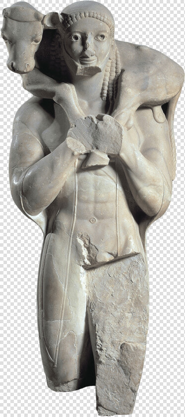 Moschophoros   560 Bce Ancient Greece   Calf Bearer Moschophoros  HD Png DownloadTransparent PNG