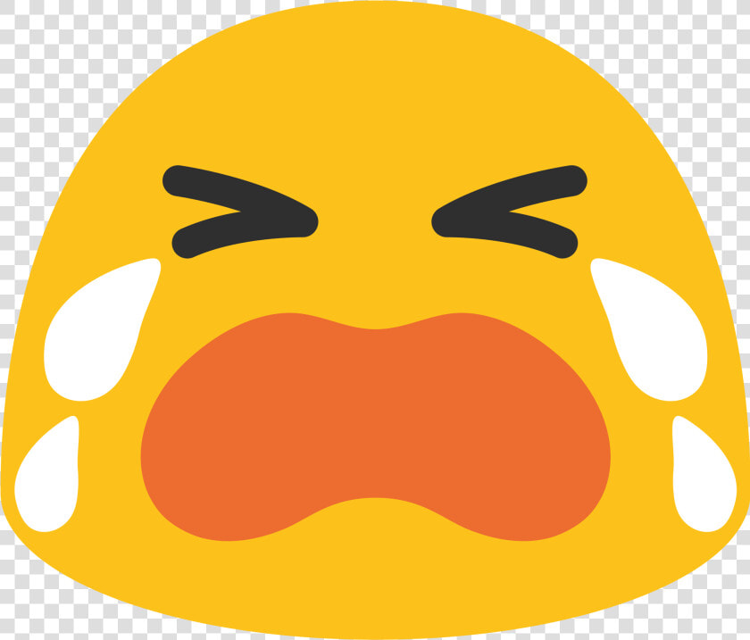 Crying Face Emoji Png   Loudly Crying Emoji Android  Transparent PngTransparent PNG