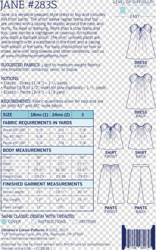 Bishop Smocked Dress Measurements  HD Png DownloadTransparent PNG