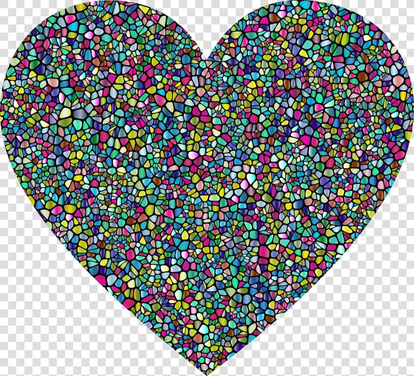 Polyprismatic Tiled Heart With Background Clip Arts   Transparent Background Glitter Heart Clipart  HD Png DownloadTransparent PNG