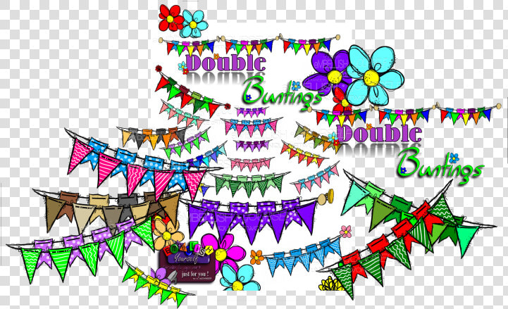 Double Buntings Are Two Strings Of Flags pennants In   Fête De La Musique  HD Png DownloadTransparent PNG