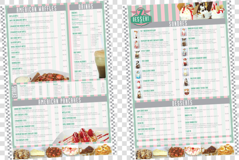 Dessert menu   7 Hotel Diner Menu  HD Png DownloadTransparent PNG