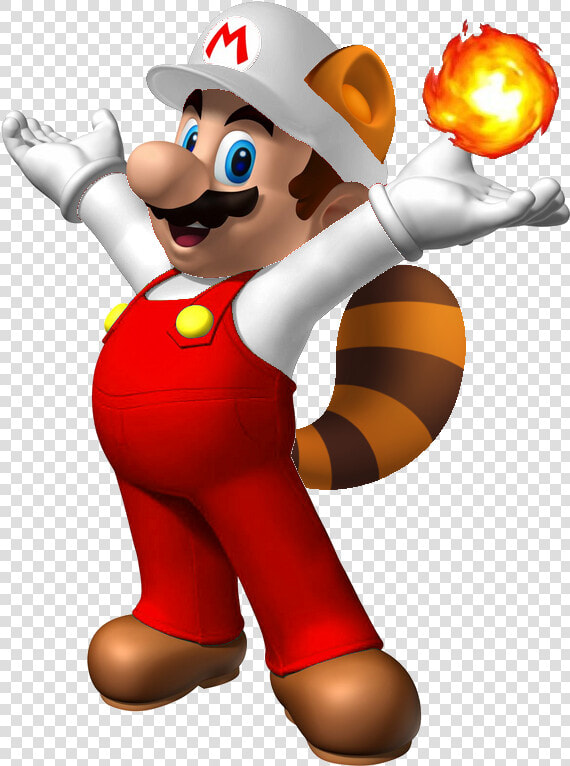 Fire Raccoon Mario   New Super Mario Bros Wii Mario  HD Png DownloadTransparent PNG