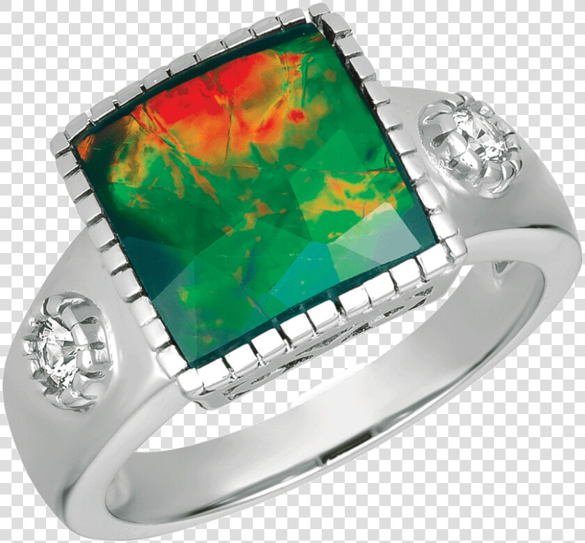 Aalyiah Sterling Silver Sapphire Ring By Korite Ammolite   Engagement Ring  HD Png DownloadTransparent PNG