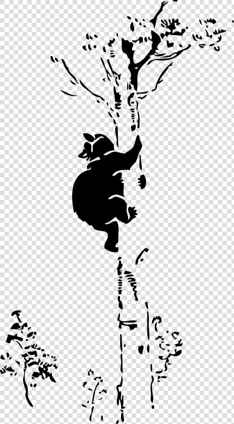 Transparent Tree Silhouette Vector Png   Bear In Tree Silhouette  Png DownloadTransparent PNG