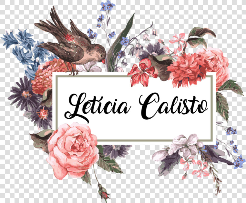 Letícia Calisto   Watercolor Flower Border Frame  HD Png DownloadTransparent PNG