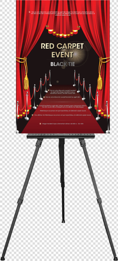 Custom Poster Red Carpet Event   Poster Easel Png  Transparent PngTransparent PNG