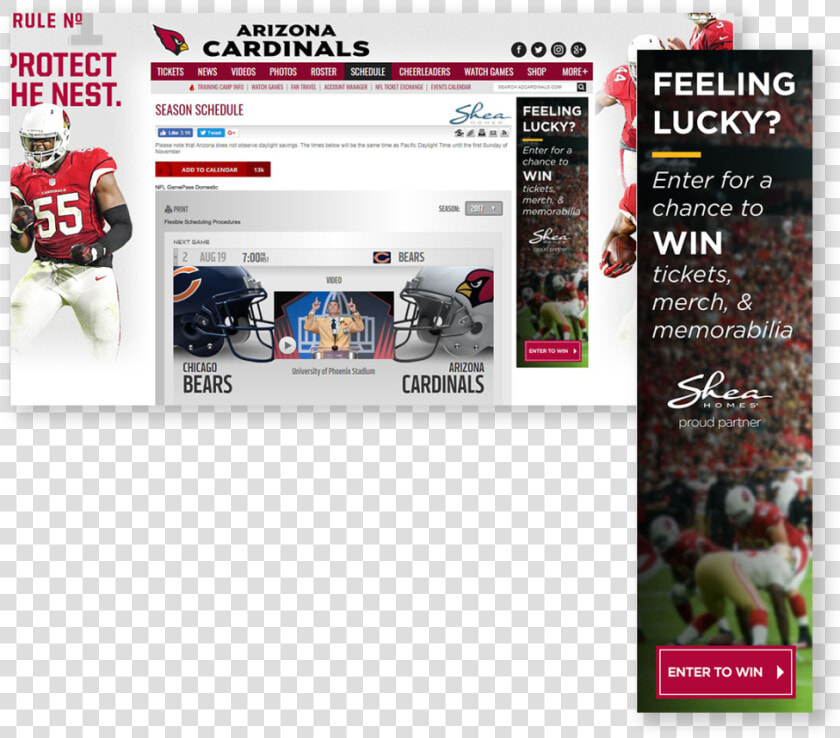 Shea Homes Arizona  Arizona Cardinals Display Ad Design  HD Png DownloadTransparent PNG