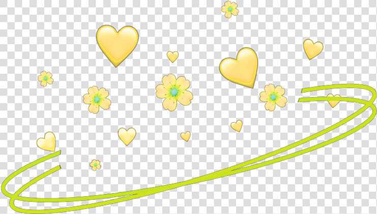  freetoedit  yellow  crown  halo  emoji  heart  ring  HD Png DownloadTransparent PNG