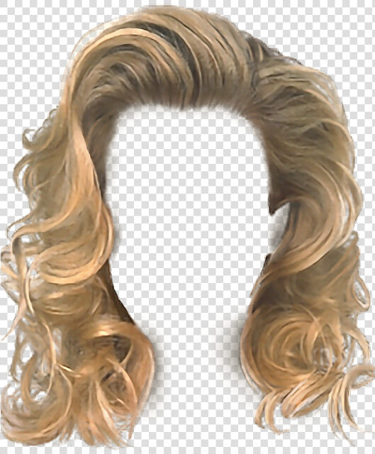  hair  blonde  curls  retro  freetoedit   Curly Blonde Hair Png  Transparent PngTransparent PNG