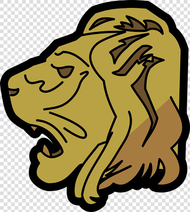 Lion  Head  Face  Portrait  Brown  Yellow  Animal   Lion Head Clip Art  HD Png DownloadTransparent PNG