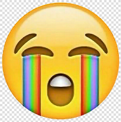 Rainbow Crying Emoji😭🌈   Crying Emoji Drawings  HD Png DownloadTransparent PNG