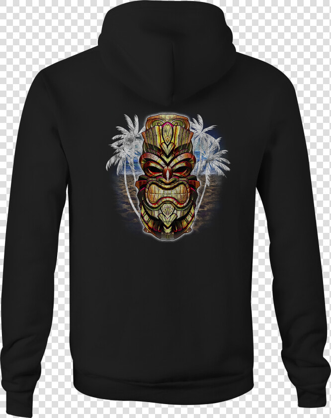 Zip Up Hoodie Tiki Man Palm Trees Hawaii For Women   Hoodie  HD Png DownloadTransparent PNG