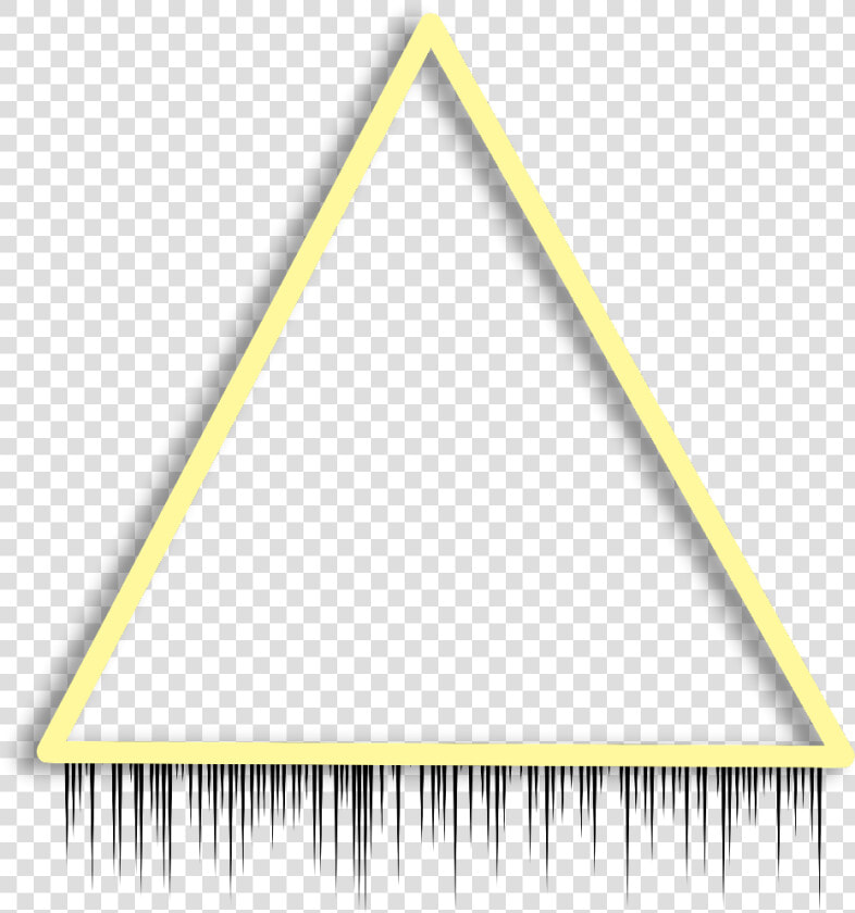  freetoedit  neon  triangle  yellow  glow  frame  border   Yellow Bordered Triangle  HD Png DownloadTransparent PNG