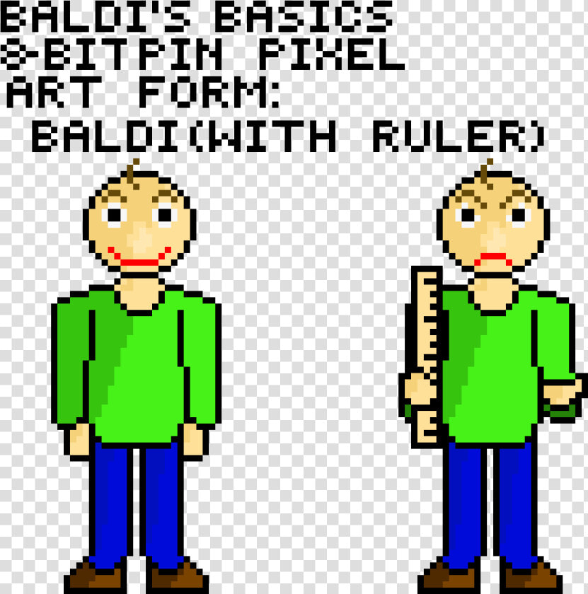 Baldi Basics Pixel Art   Baldi  39 s Basics Pixel Art  HD Png DownloadTransparent PNG