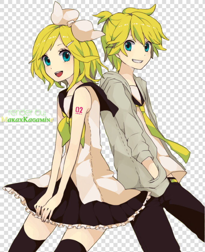 Vocaloid  Kagamine Len  And Kagamine Rin Image   Кагамине Рин И Лен  HD Png DownloadTransparent PNG