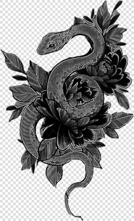  tattoo  dövme  snake  snaketattoo  tattooart  tattoodesign   Artificial Flower  HD Png DownloadTransparent PNG