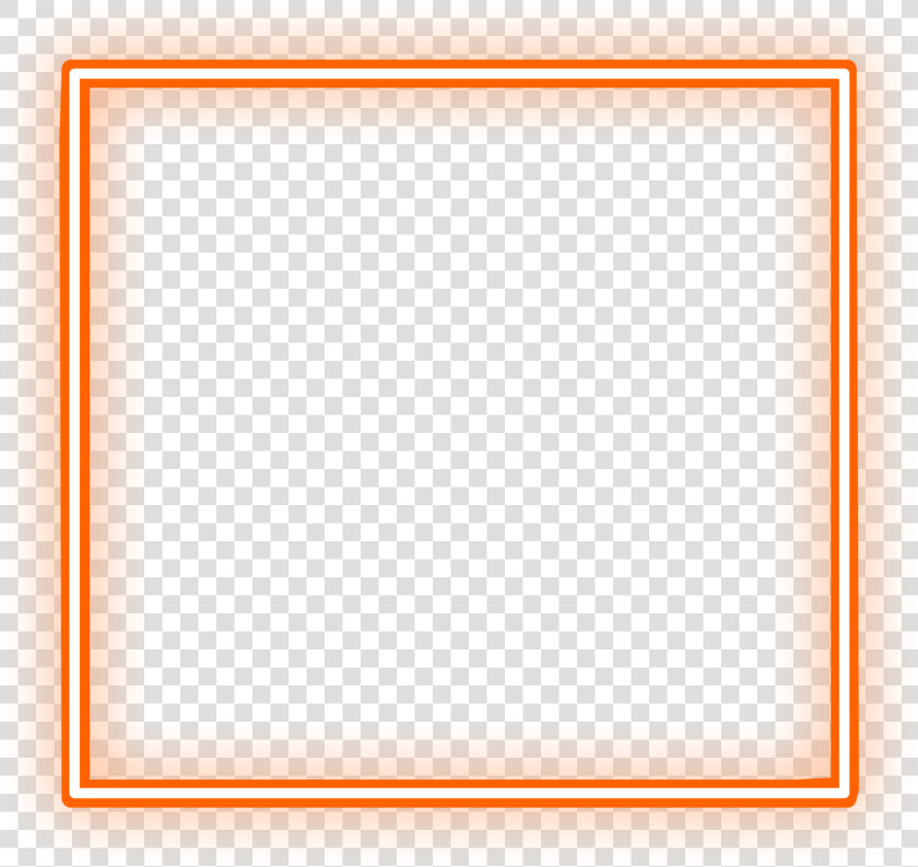  orange  square  border  neon  frame  freetoedit   Colorfulness  HD Png DownloadTransparent PNG