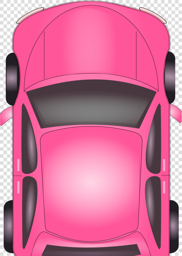 Pink Car Clip Art   Car Clipart Top View  HD Png DownloadTransparent PNG