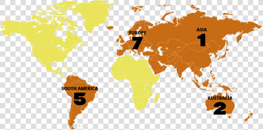 15 Strategic Partner Locations On 4 Continents   Earth Map Flat Png  Transparent PngTransparent PNG