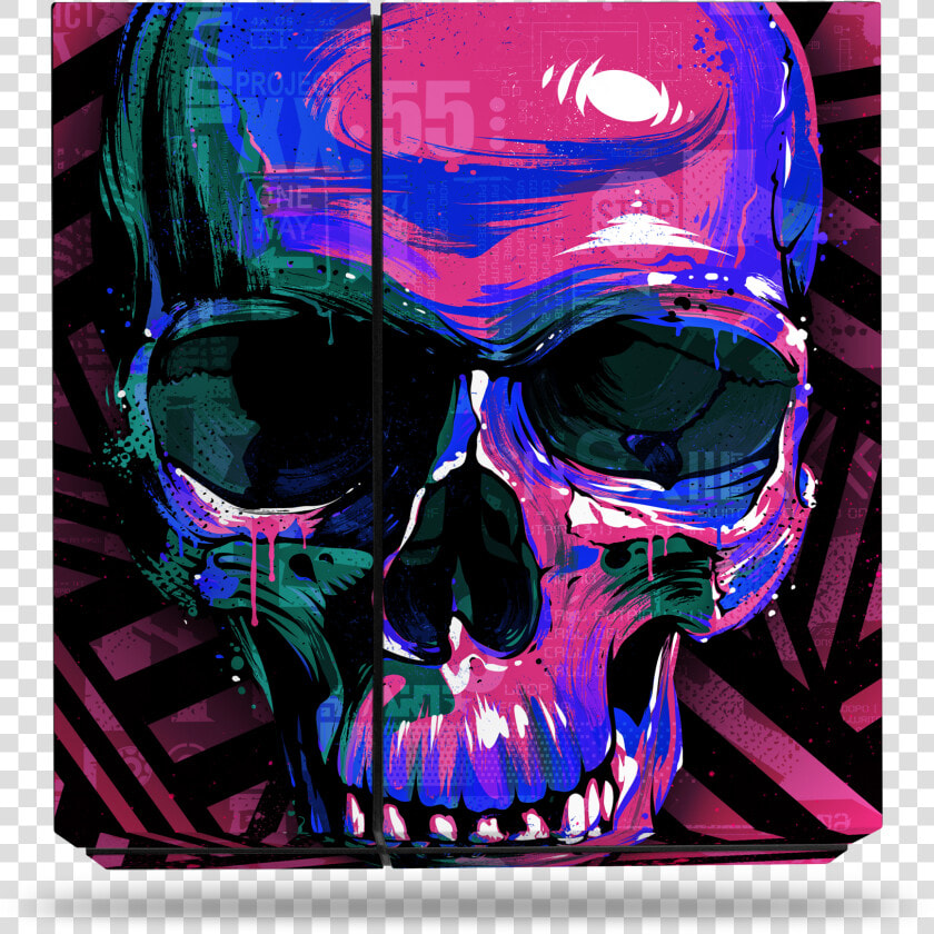 Sony Ps4 Pink Cyber Skull Skin Class Lazyload Lazyload  HD Png DownloadTransparent PNG