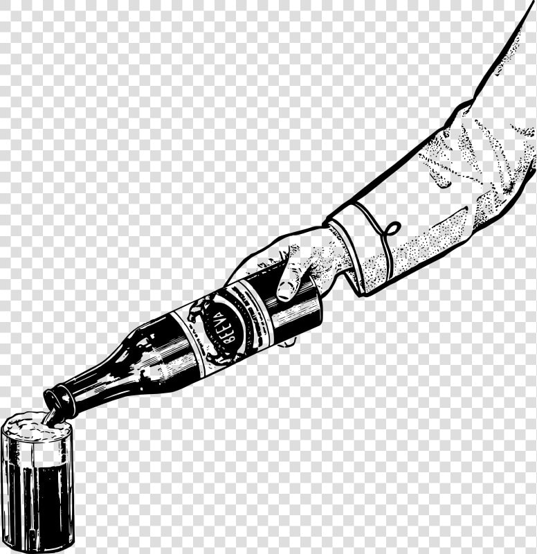 Pouring Beer Bottle Outline  HD Png DownloadTransparent PNG