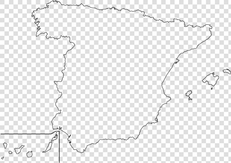 Outline Map Of Spain   Spain Map Outline  HD Png DownloadTransparent PNG