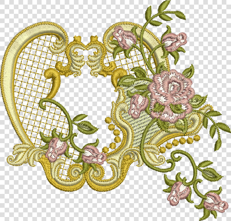 Corner Bird Embroidery Designs   Png Download   Free Machine Embroidered Roses  Transparent PngTransparent PNG