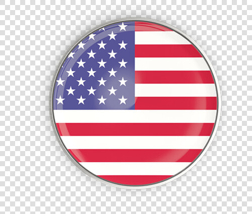 Round Button With Metal Frame   United States Button Flag  HD Png DownloadTransparent PNG