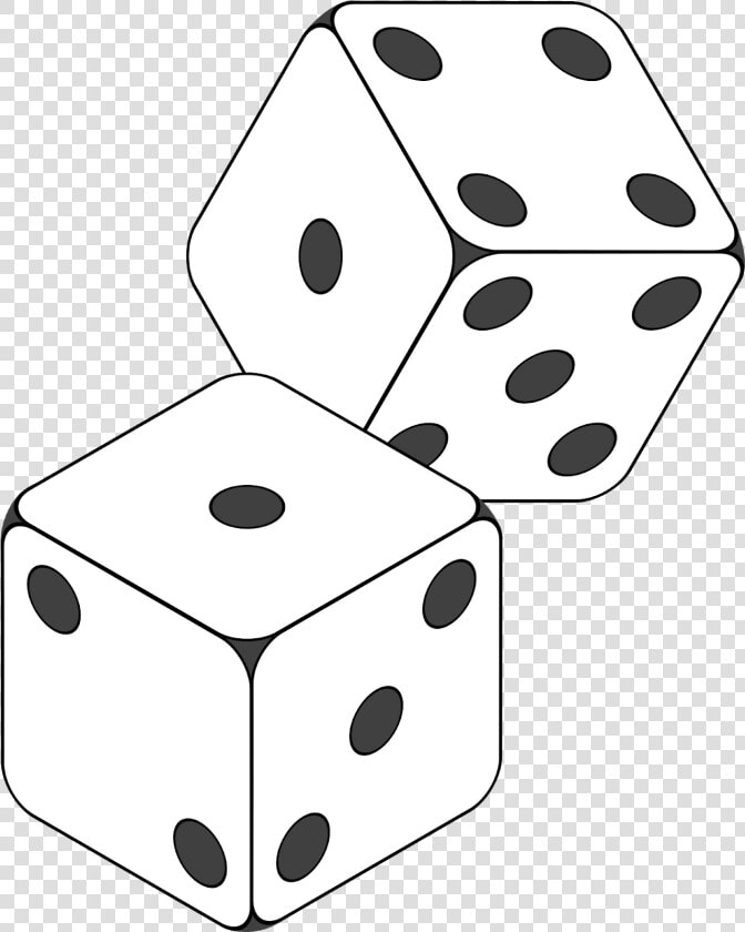 Dice Clipart Math Counter   White Dice Black Background  HD Png DownloadTransparent PNG